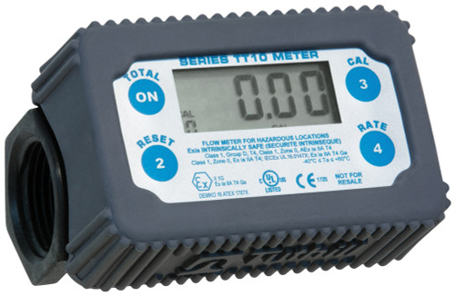 FILL-RITE FIL-TT10PN digital turbine meter, 2-35 gpm (8-132 lpm),