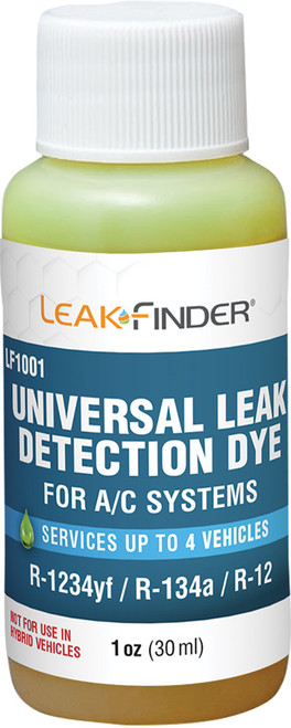 LEAKFINDER LKF-LF1001CS Universal A/C Dye, 1 Oz (30 Ml) Bottle (Clamshell Package)