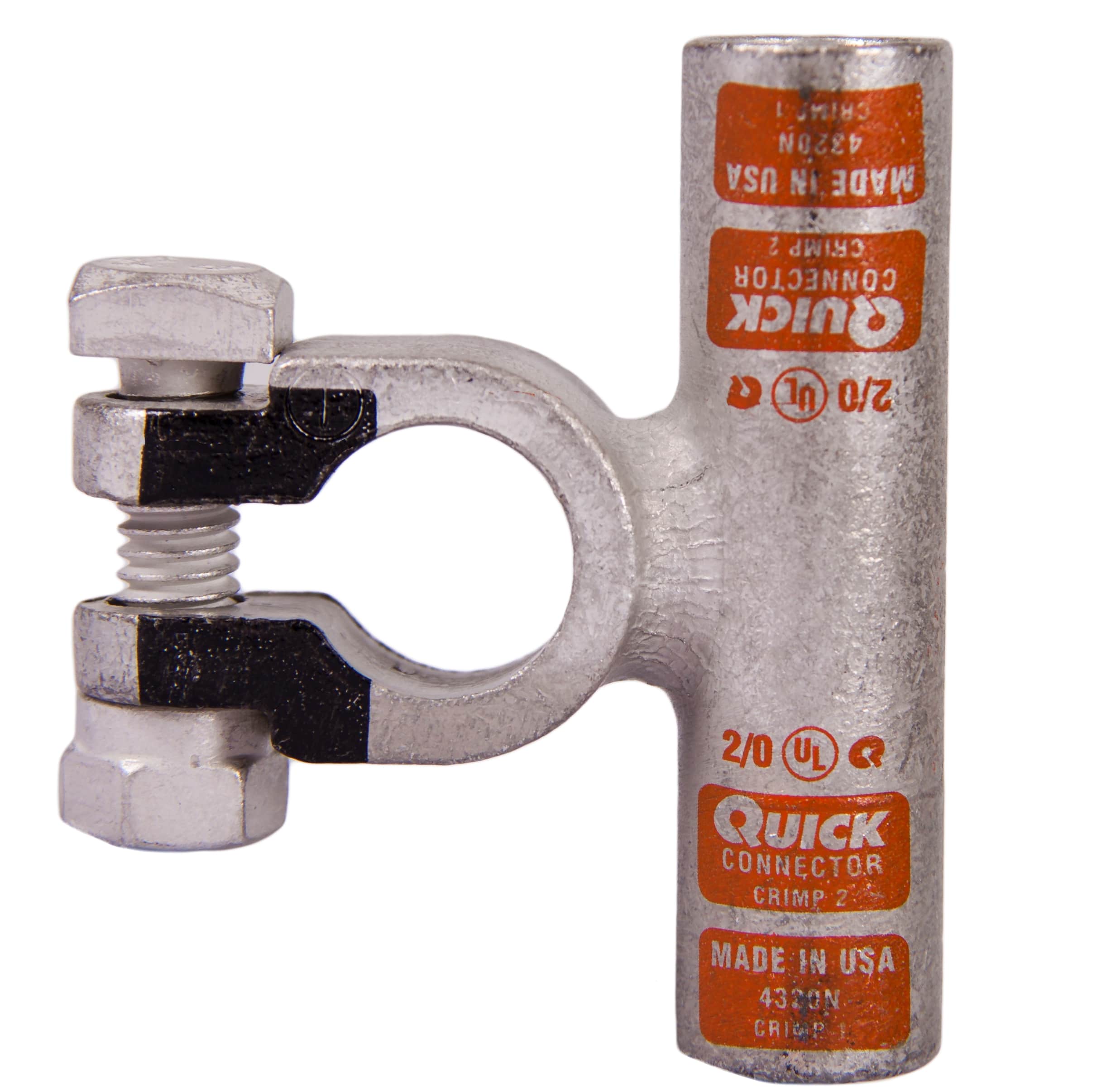 QuickCable 4320-050N 2/0 NEG FLAG CRIMP –50 Pack