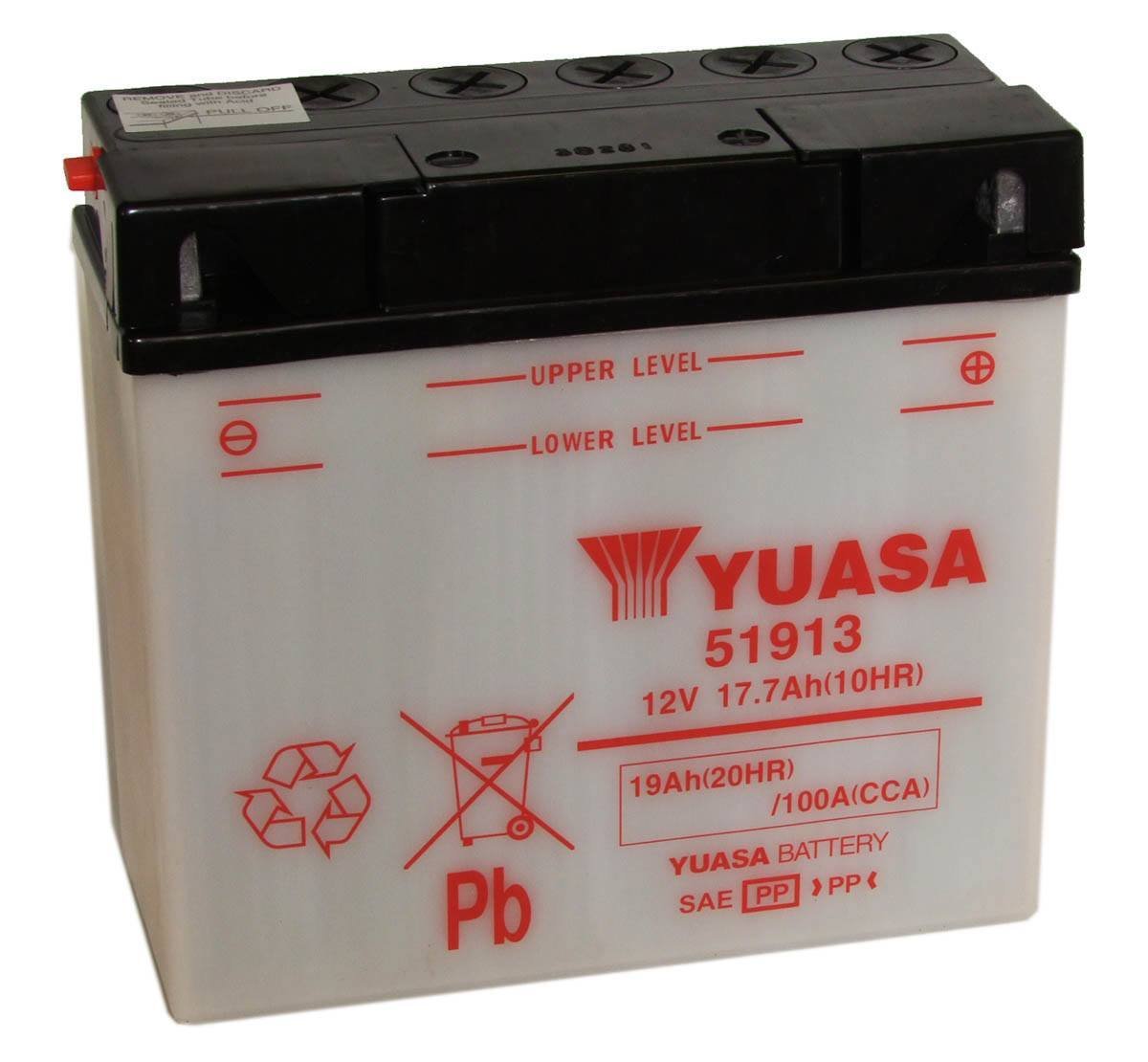 Yuasa 51913 Dry Conventional/Flooded Powersport Battery
