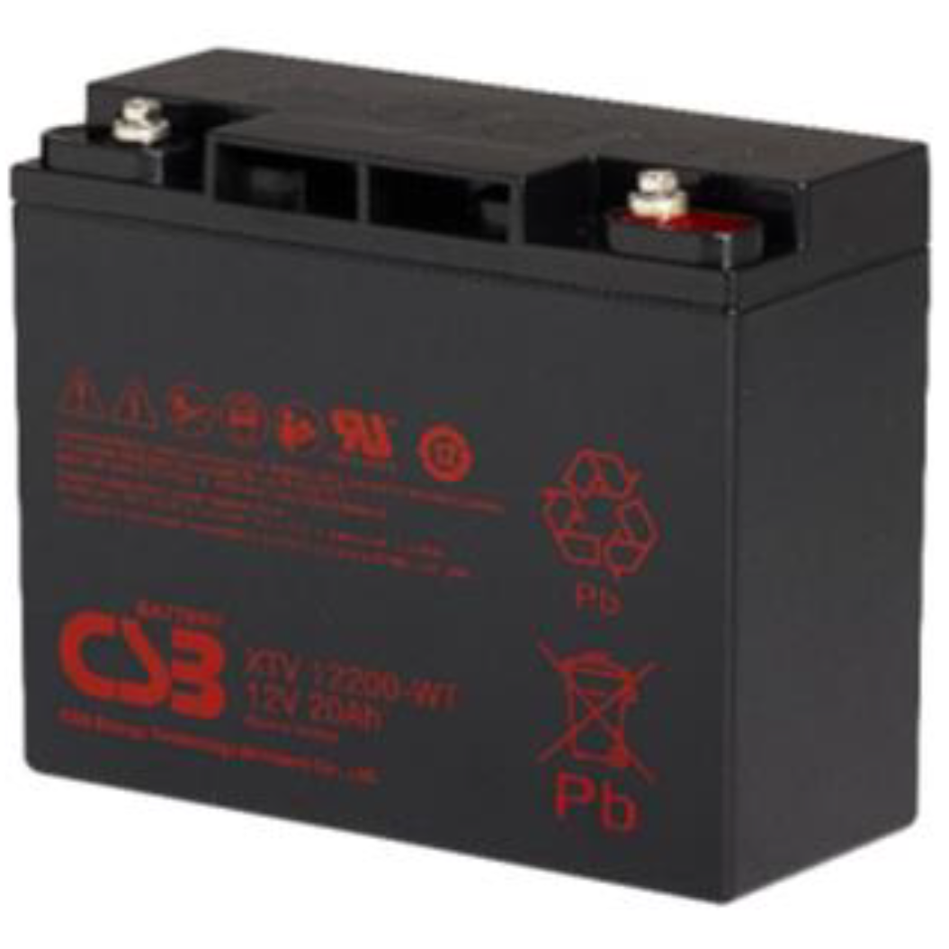 CSB XTV12200-WT 12V 20Ah Sealed Lead Acid Battery with B1 Terminal