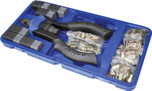 ASTRO PNEUMATICS Ast-1451 10" Micro Hand Rivet Nut Setter Kit, Metric & Sae, 10-24, 1/4-20, 5/16-18, M5, M6, M8
