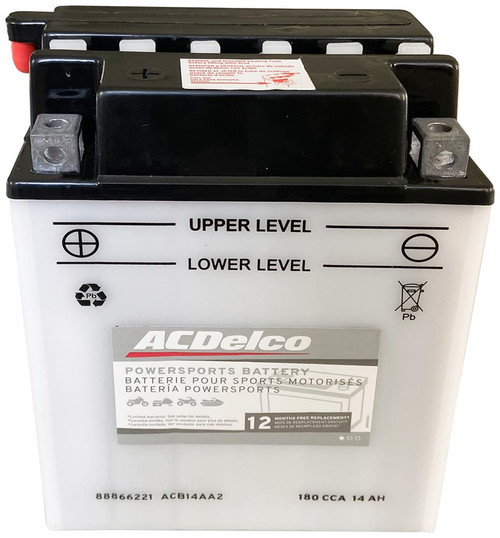 ACDelco ACDACB14AA2 14A-A2 Powersport Battery – Standard Warranty, 180 CCA