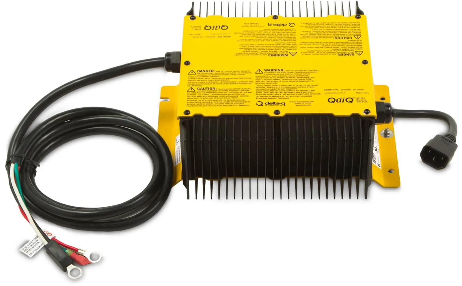 Delta-Q QUIC 1000 912-2400 24v / 25A On-board charger w/ ring terminals, bts, and iLock