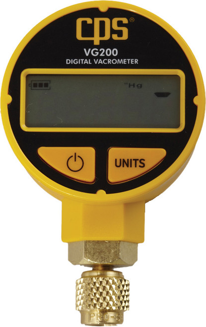 CPS CPS-VG200 Vacrometer® Digital Vacuum Gauge, Reads In Microns, Torr, In/Hg Or Mbar