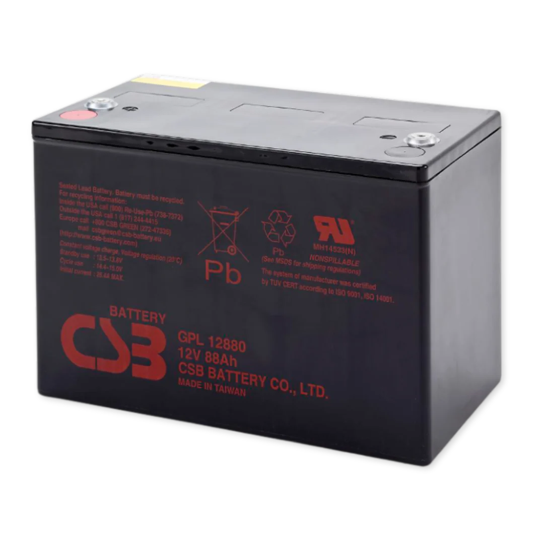 CSB GPL12880 12V 88Ah Sealed Lead Acid Battery with I2/M6 Terminal