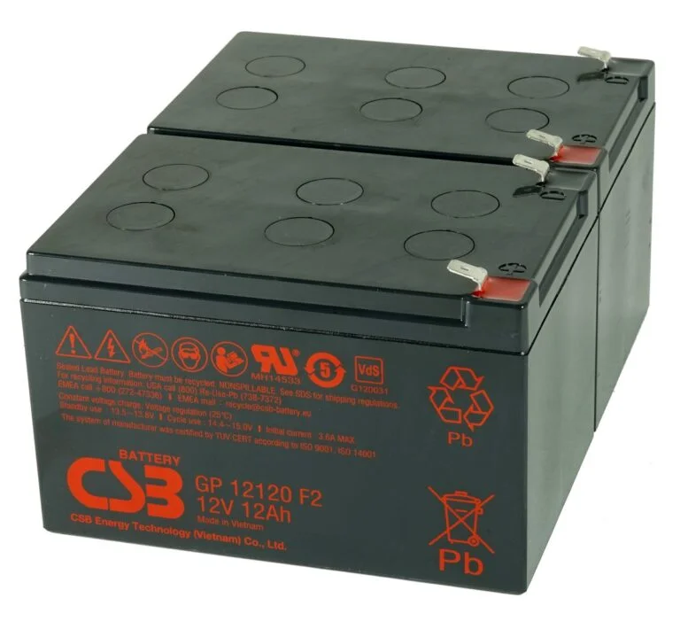 RBC6 Replacement Kit 2pcs 12V 12Ah GP12120F2w/ harness kit.