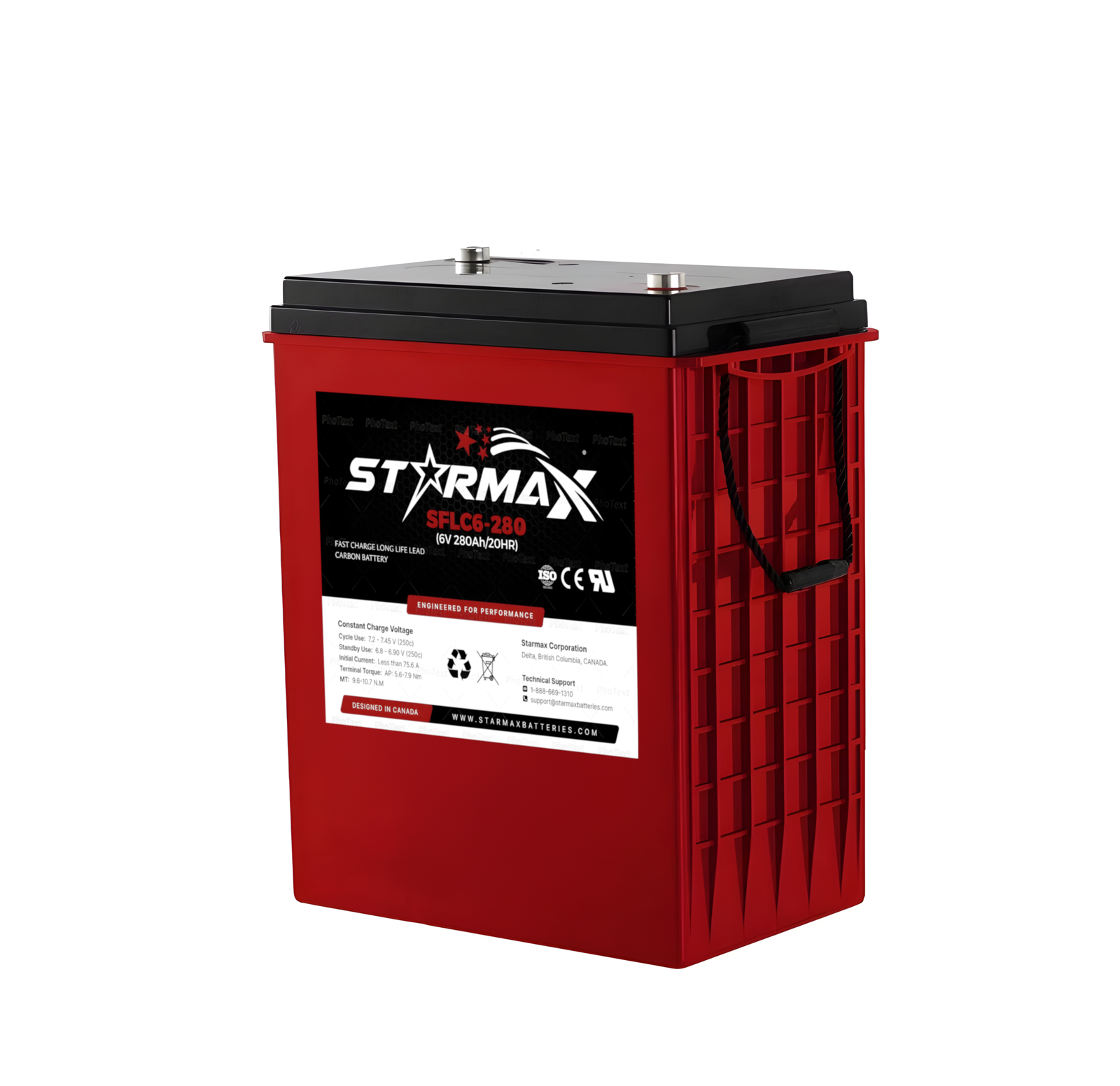 Starmax SFLC6-280 6V 280Ah Fast-Charge Long-Life Lead Carbon Battery
