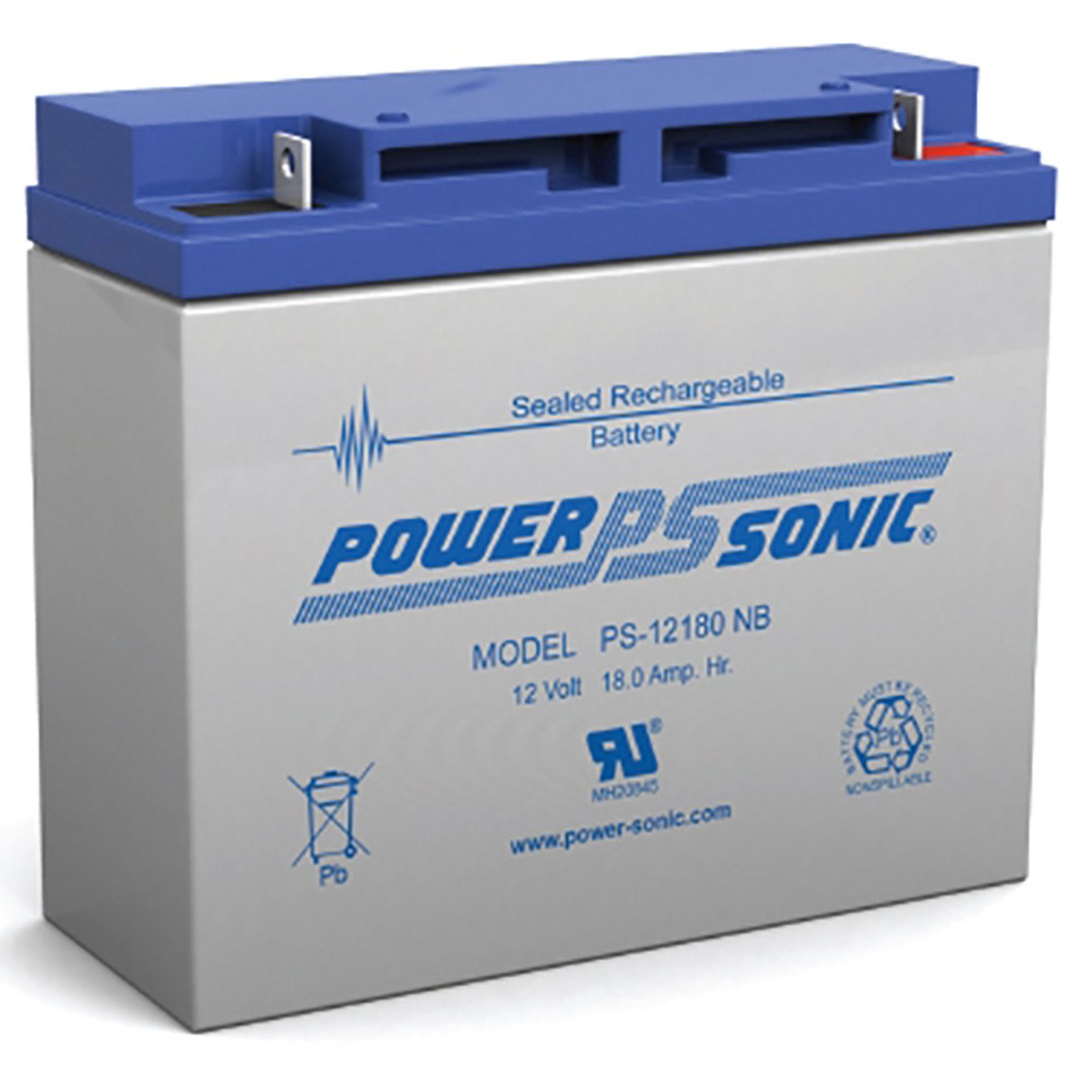 Power-Sonic PS-12180 Battery 12V 18Ah Sealed Rechargeable