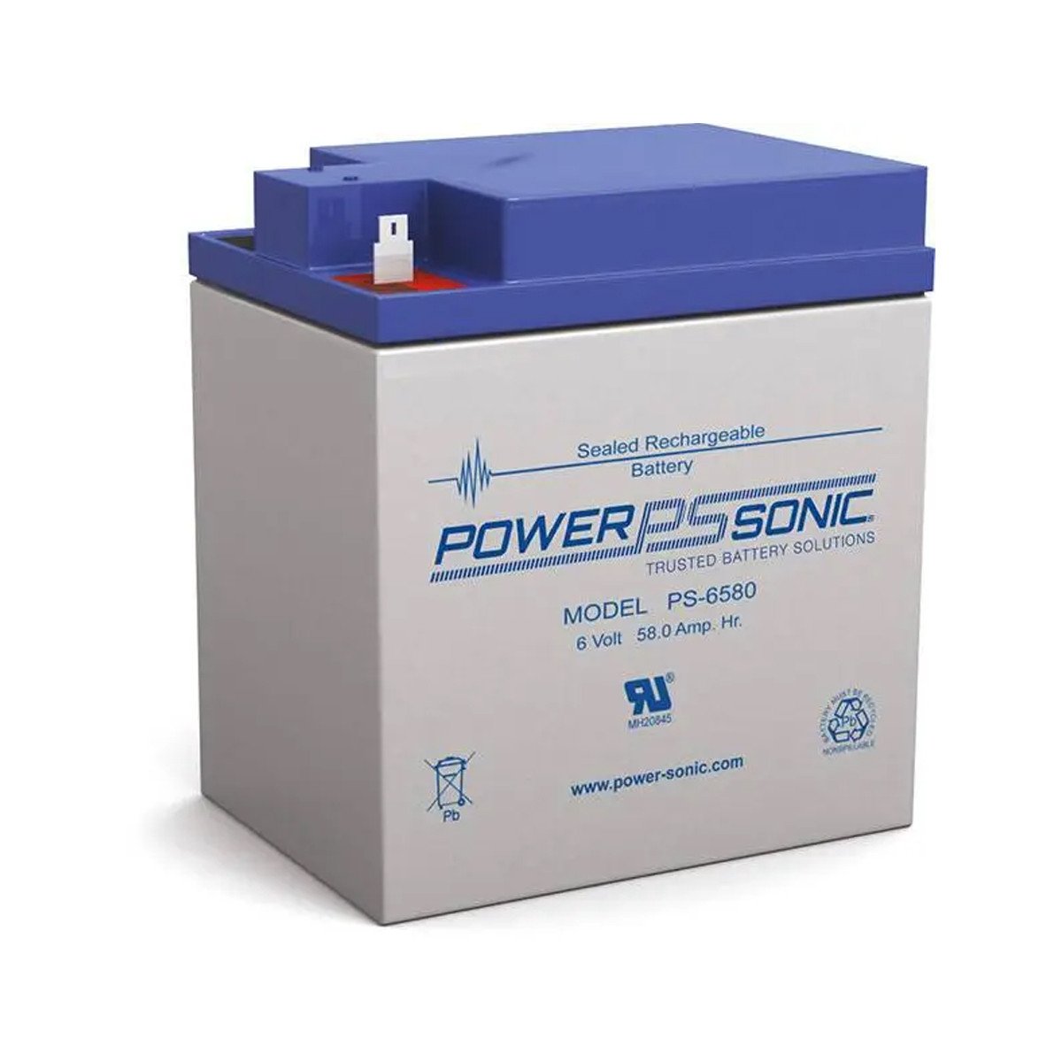 Power-Sonic PS-6580 Battery 6V 58Ah Sealed Rechargeable