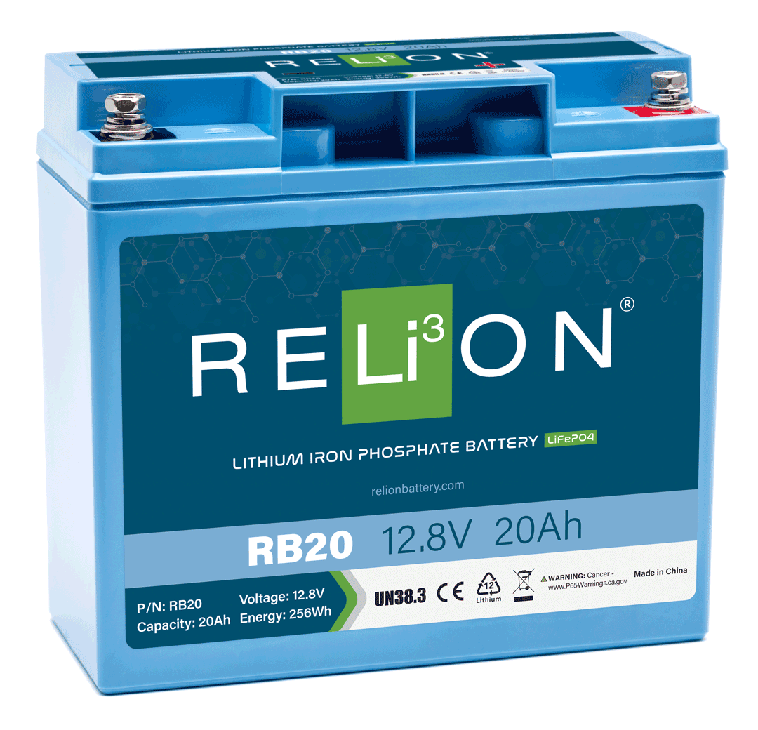 Relion RB20 12V 20Ah LiFePO₄ Deep Cycle Lithium Battery – LITH12-20