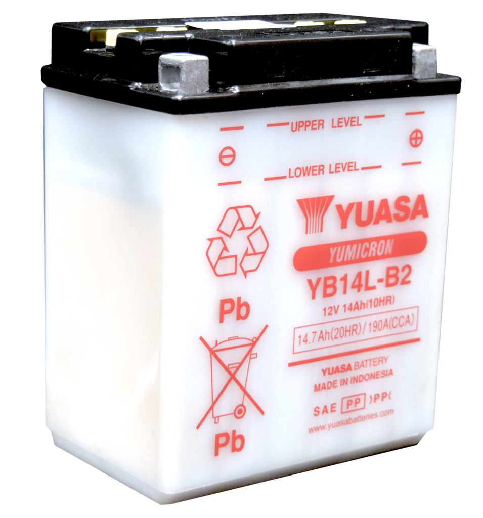 Yuasa YB14L‐B2 Conventional/Flooded Powersport Battery (Acid sold separately)