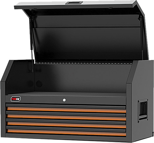 TOBEQ TBQ-TCBT410421ORBK 41" 4-Drawer Top Chest, Orange/Black