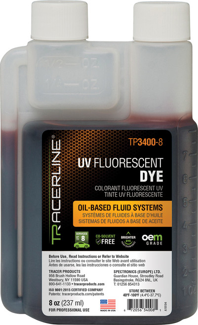 TRACERLINE HBF-TP3400-8 Dye, All In 1, 1 X 8 Oz