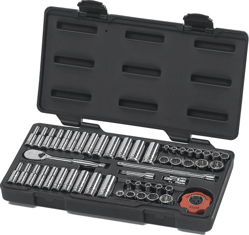 GEARWRENCH GWR-80301 51-pc 1/4" drive 12 point sae/metric std & deep tool set