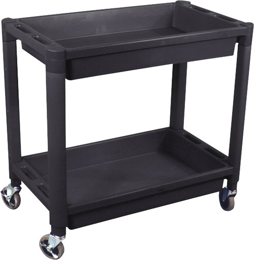 ATD ATD-7016 2-Tray Heavy Duty Plastic Utility Cart